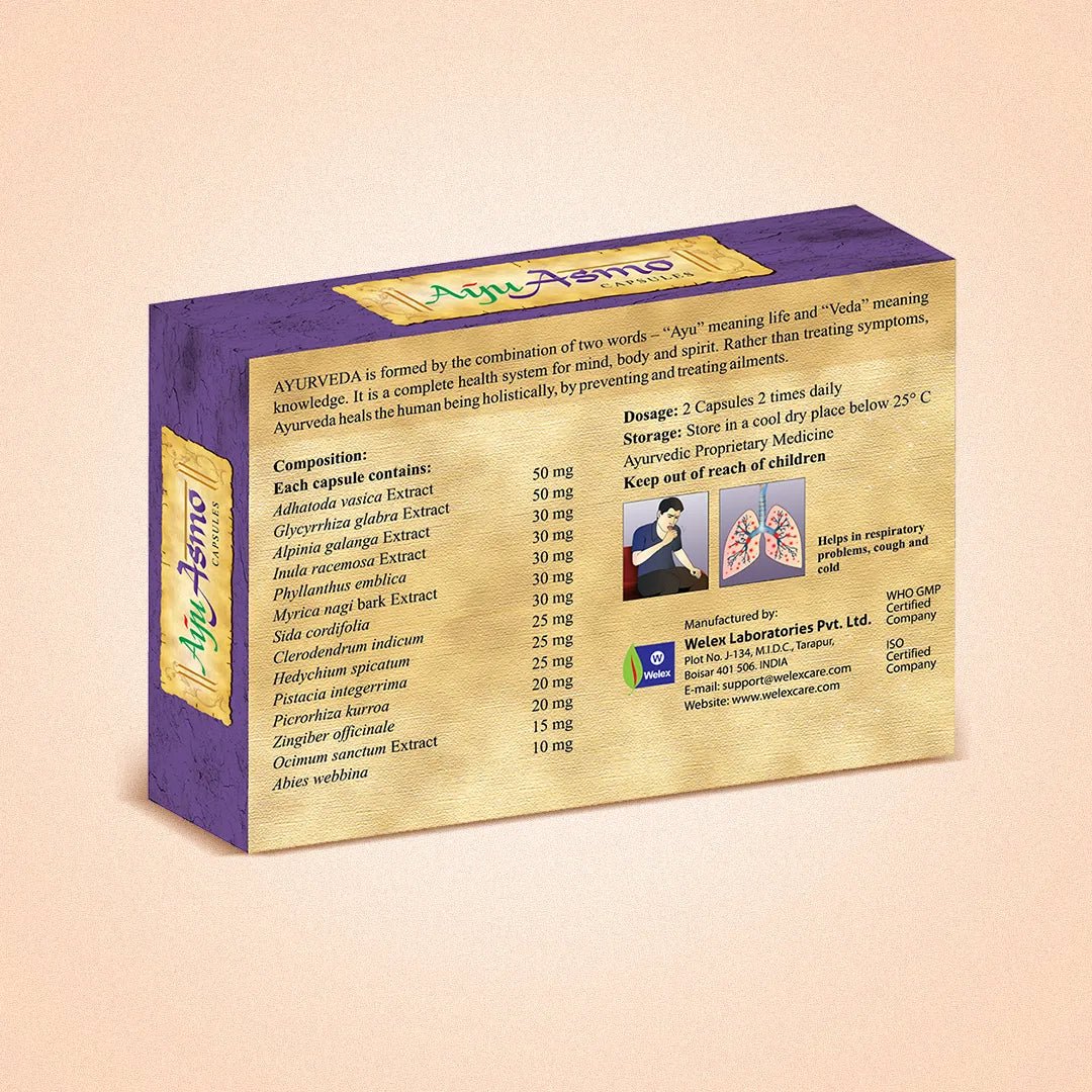 AyuAsmo: Respiratory Relief for Asthma, Cough & Cold - Welex Care