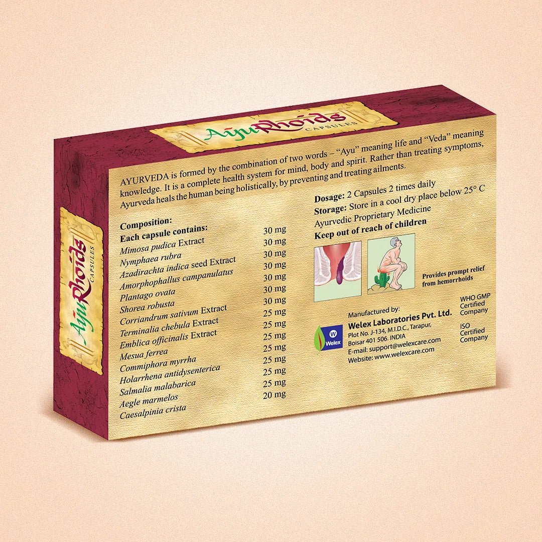 Ayurhoids: Ayurvedic medicine for piles/Hemorrhoids - Welex Care