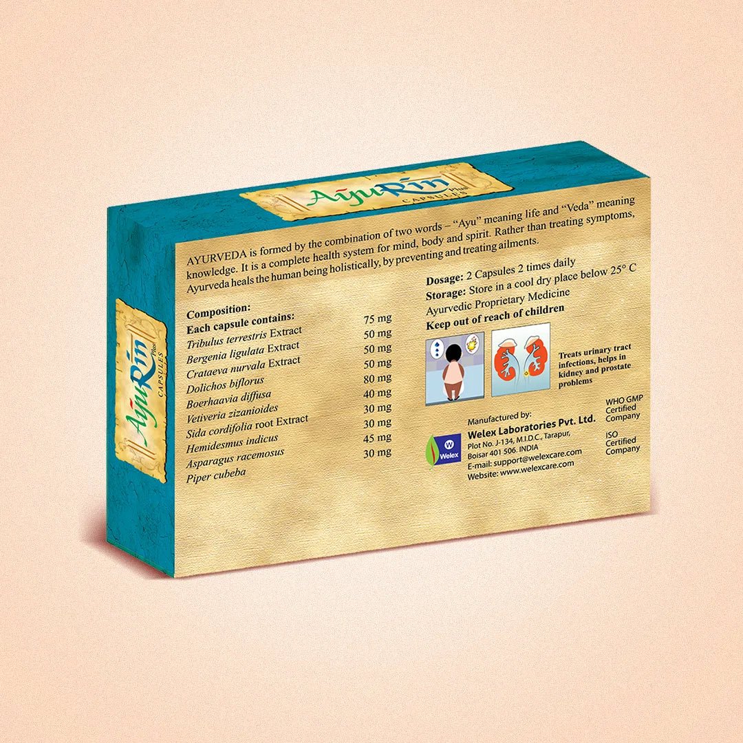 AyuRin Plus: for Urinary Tract Infections (UTIs) and Kidney Stones - Welex Care