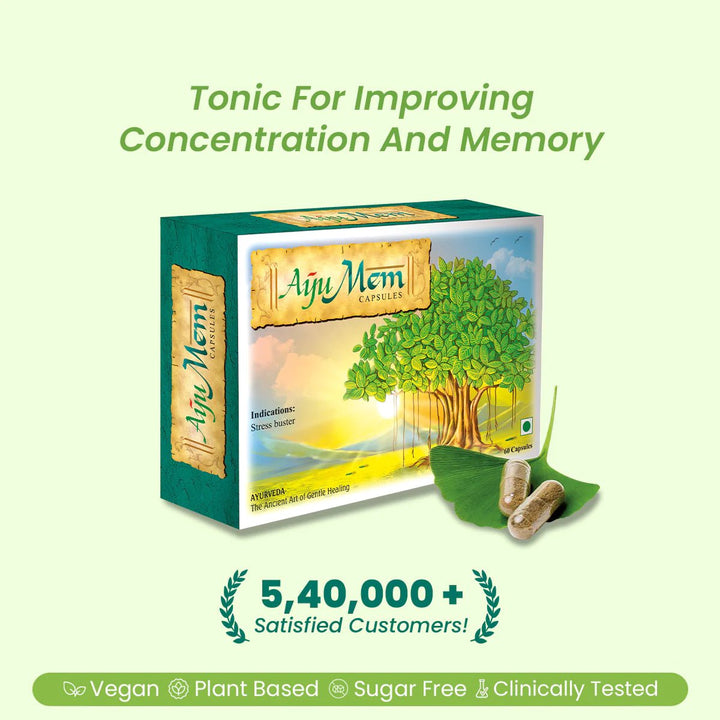 AyuMem: Natural Memory Tonic & Stress Buster - Welex care - Welex Care